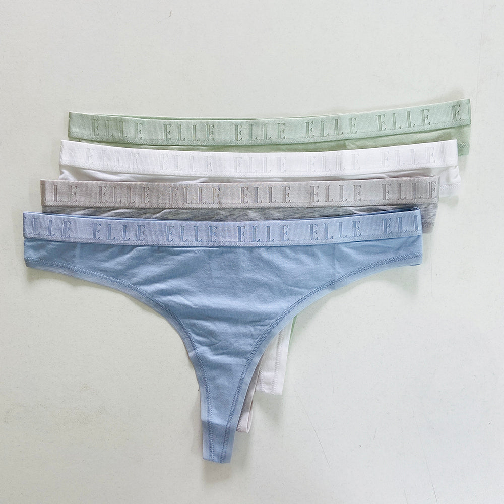 Ladies Cotton Stretch Low Rise Thong