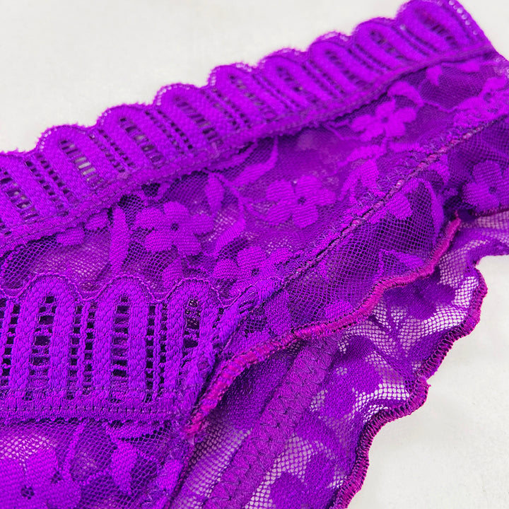 Ladies Lace Thong with Side Ruffles