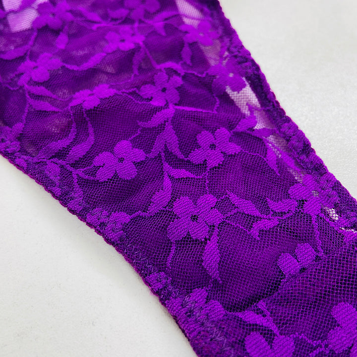 Ladies Lace Thong with Side Ruffles
