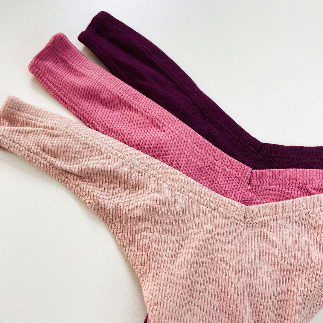 3pk Ribbed Miami Thongs