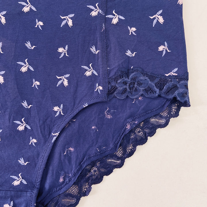 Ladies High Waisted Cotton Brief Panty