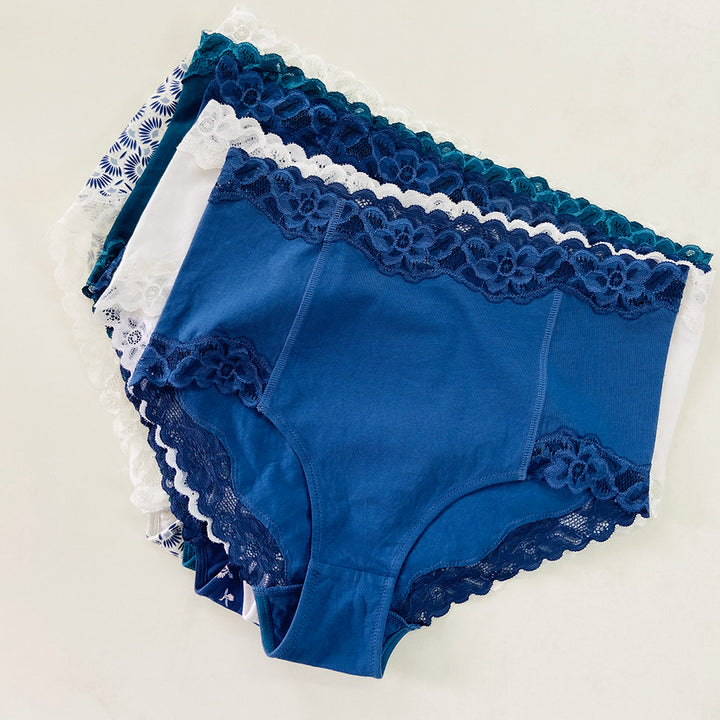 Ladies High Waisted Cotton Brief Panty