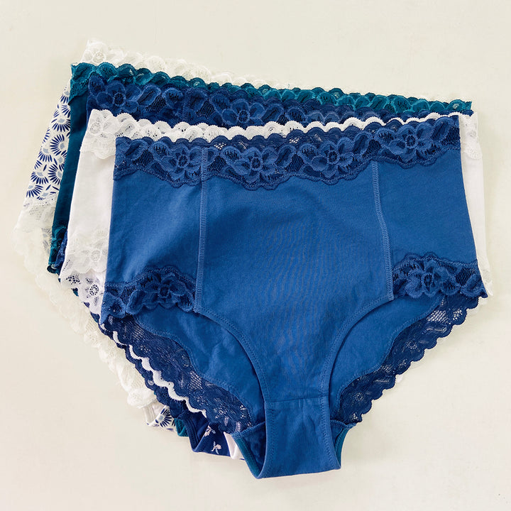 Ladies High Waisted Cotton Brief Panty
