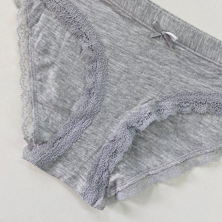 Pack of 3 Ladies Lace Trim Brief Panty