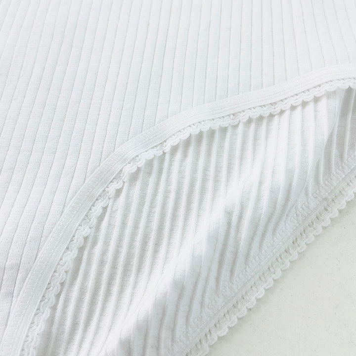 Ladies High Waisted Ribbed Cotton Brief Panty