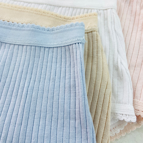 Ladies High Waisted Ribbed Cotton Brief Panty