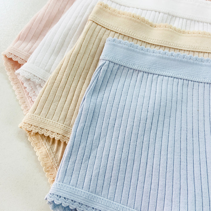 Ladies High Waisted Ribbed Cotton Brief Panty