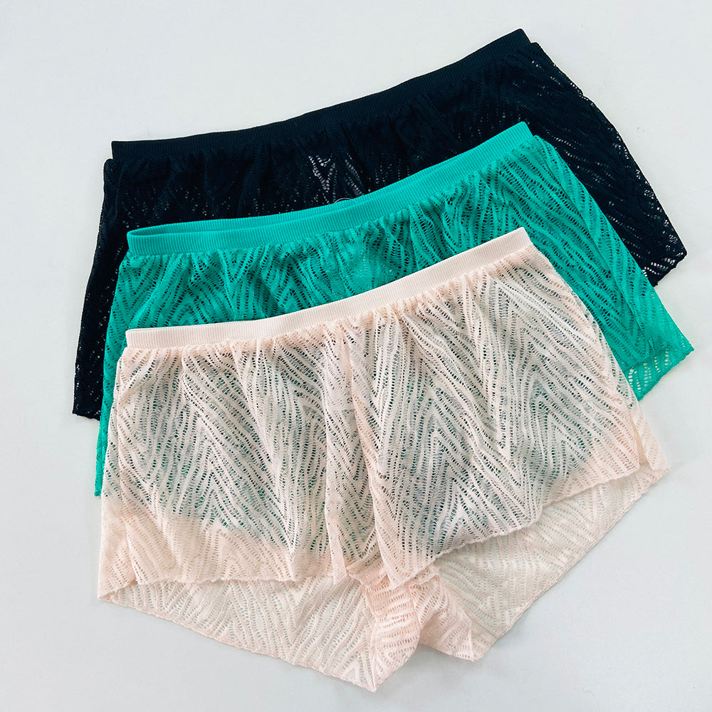 Ladies Premium Lace Mesh Boxer Shorts
