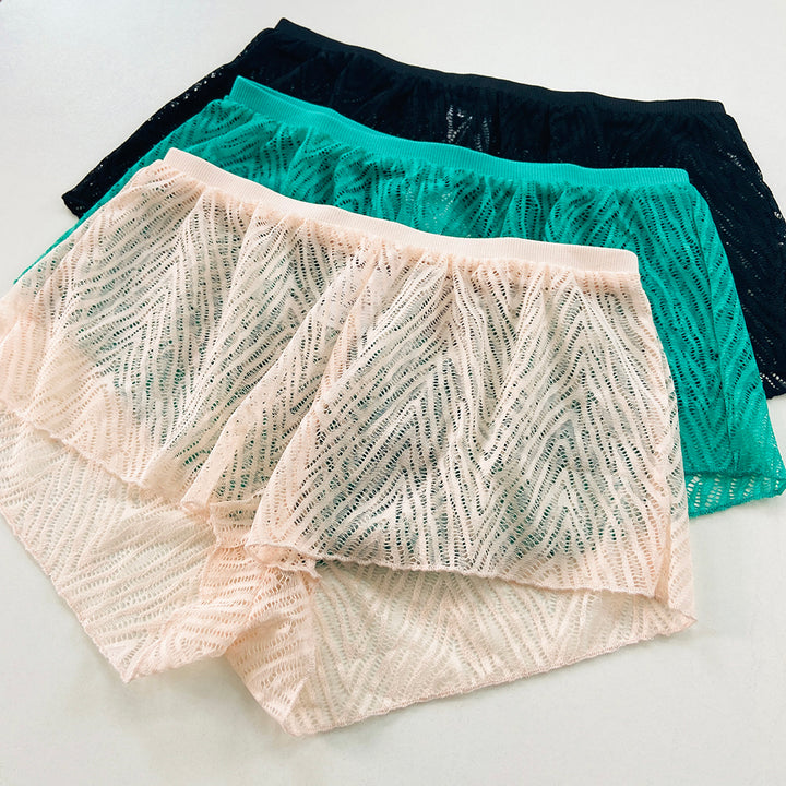 Ladies Premium Lace Mesh Boxer Shorts