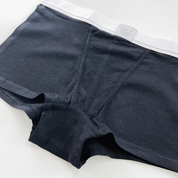 Women's Mid Waist Cotton Boxer Brief Panty