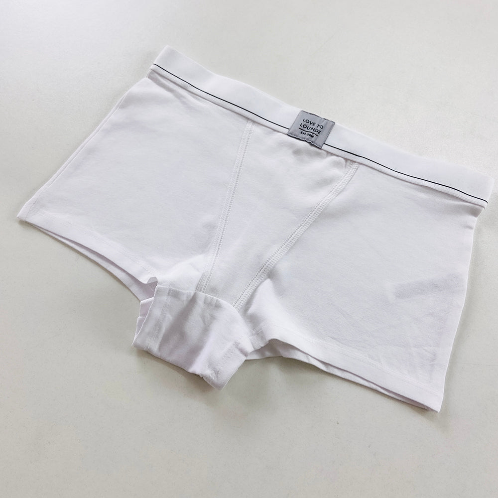 Women's Mid Waist Cotton Boxer Brief Panty