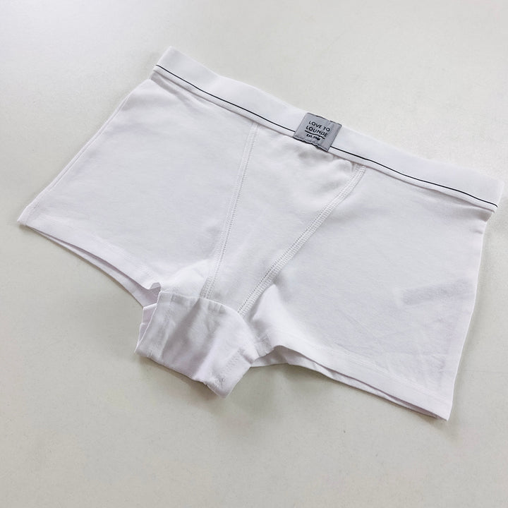 Women's Mid Waist Cotton Boxer Brief Panty