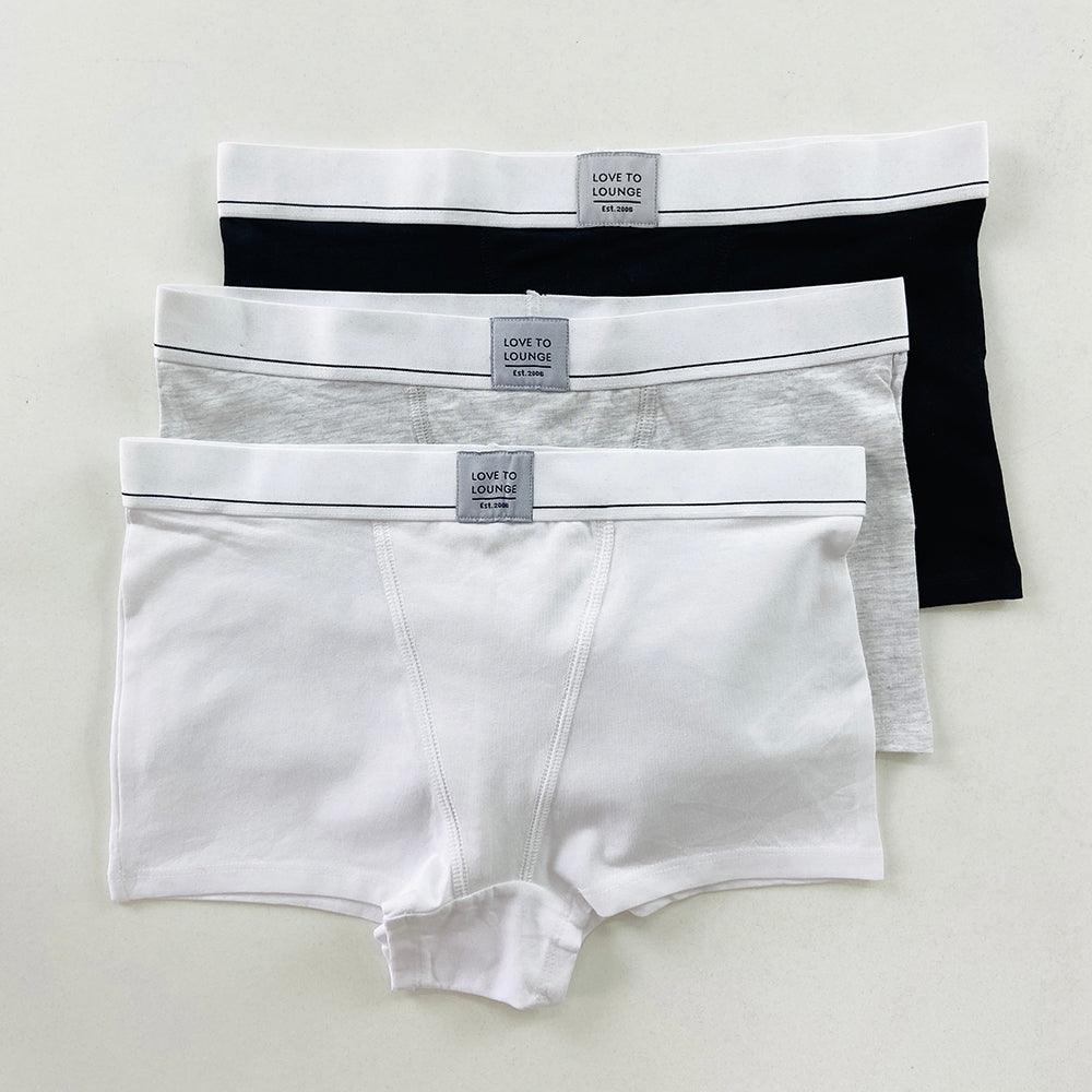 Women's Mid Waist Cotton Boxer Brief Panty