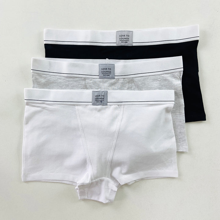Women's Mid Waist Cotton Boxer Brief Panty