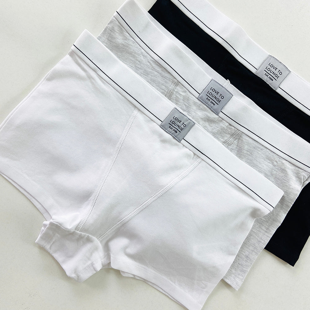 Women's Mid Waist Cotton Boxer Brief Panty