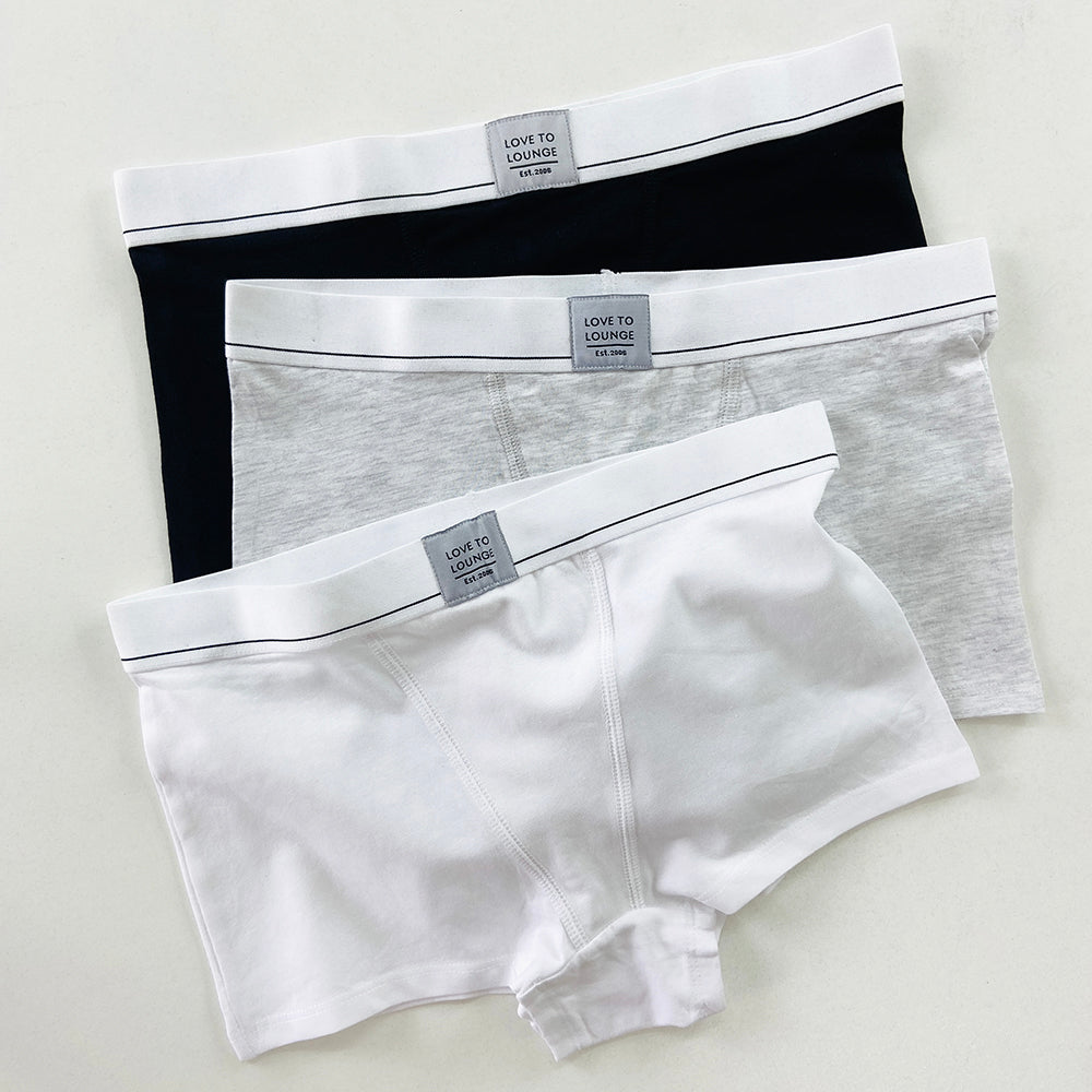 Women's Mid Waist Cotton Boxer Brief Panty