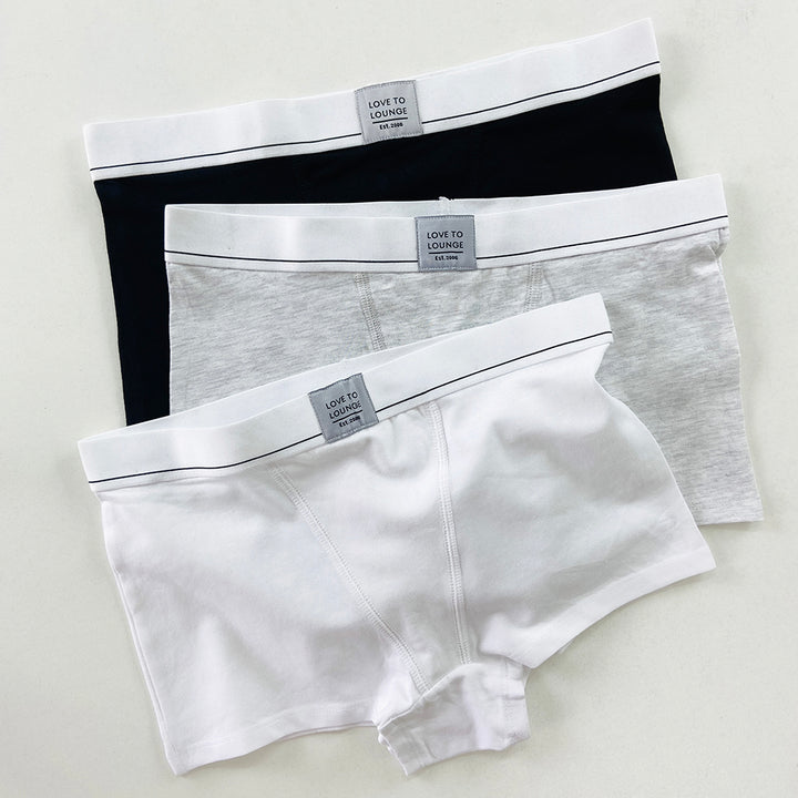 Women's Mid Waist Cotton Boxer Brief Panty