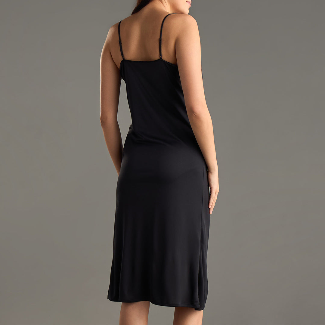 Womens Soft Adjustable Straps Basic Plain Long Camisole