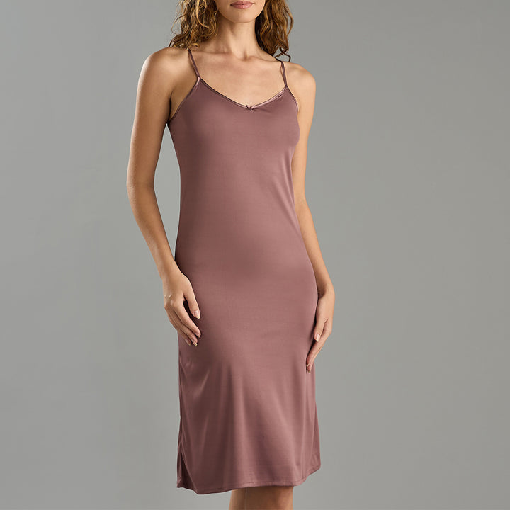 Womens Soft Adjustable Straps Basic Plain Long Camisole