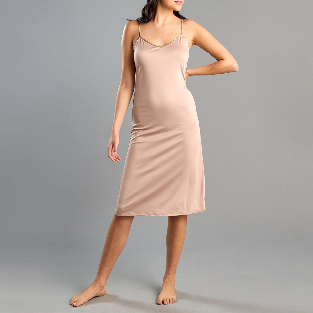 Womens Soft Adjustable Straps Basic Plain Long Camisole