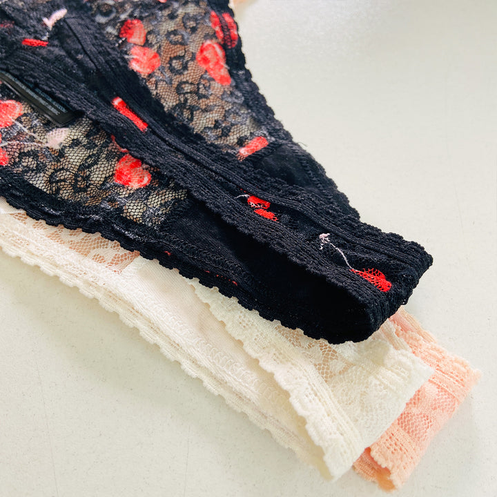 3pk Premium Lace Thongs