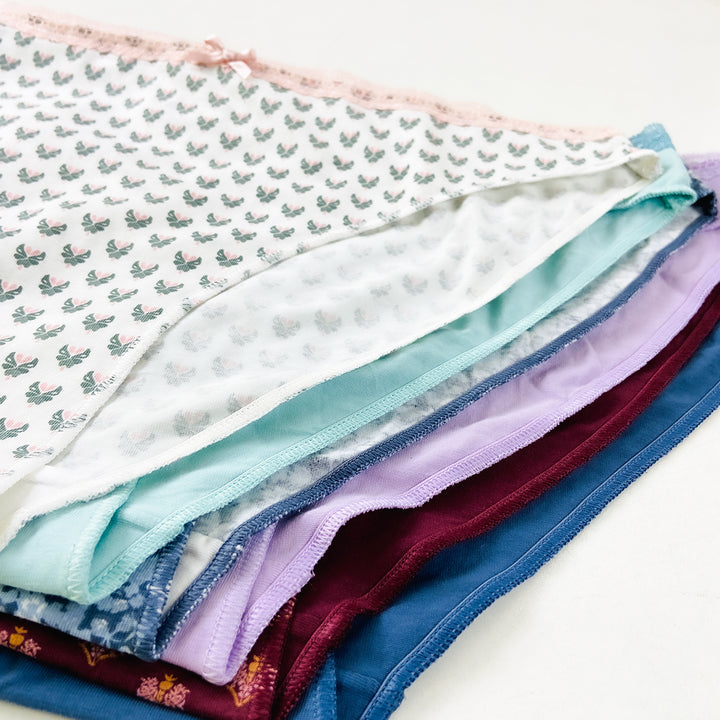 Pack of 3 Womens Soft Cotton Lace Trim Bikini Comfort Underwear Panty