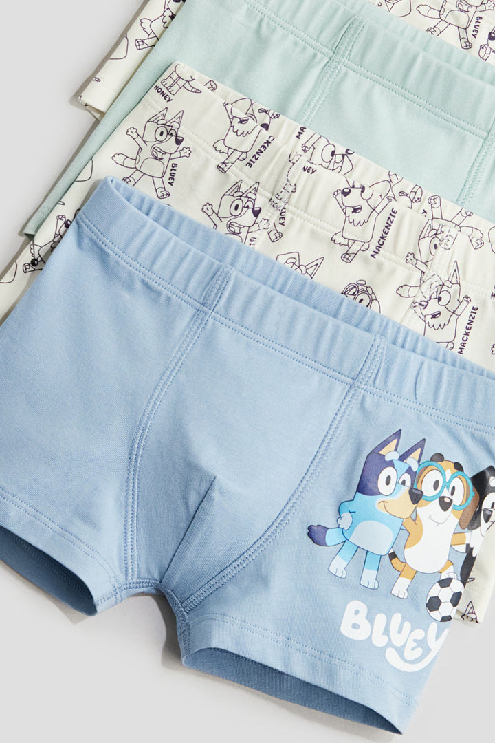 Pack of 5 Kids Premium Printed Soft Cotton Mid-Rise Boxer