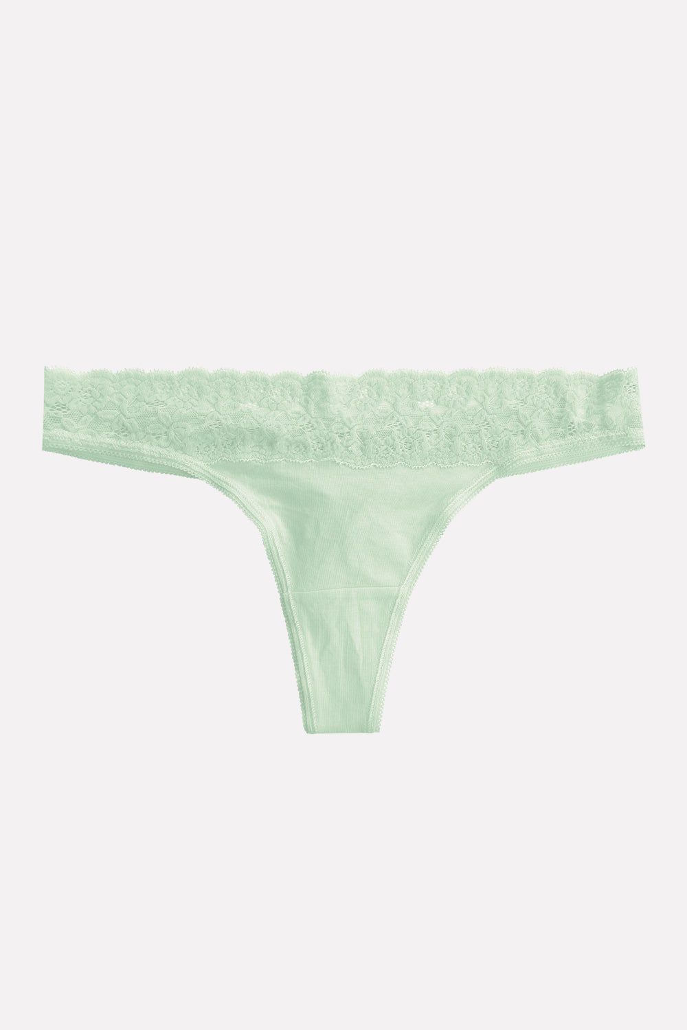 Ladies Mid Rise Lace Front Thong