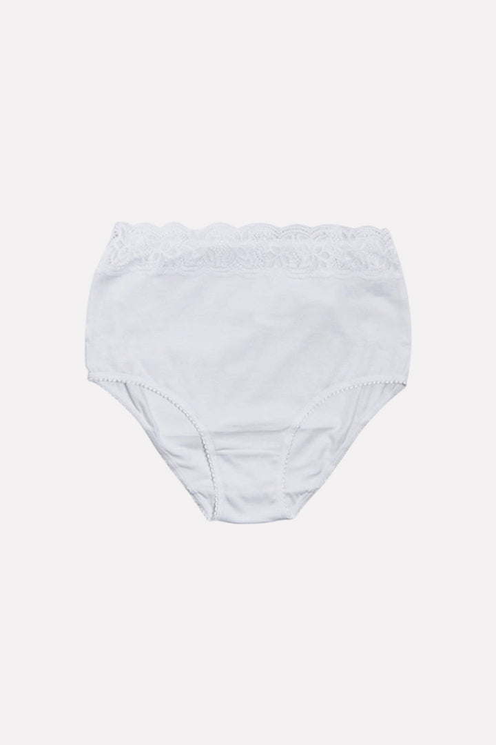 Ladies Front Lace Detail Full Brief Panty