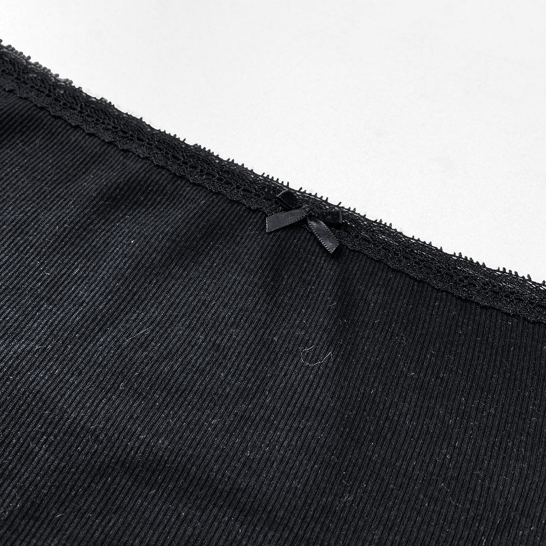 Pack of 3 Womens Ribbed Cotton Lace Waist Hipster Panty