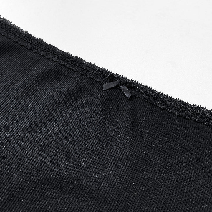 Pack of 3 Womens Ribbed Cotton Lace Waist Hipster Panty