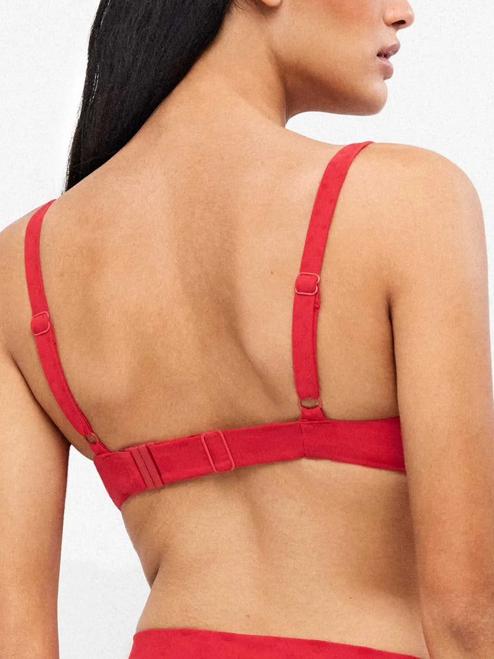 Womens Jacquard Underwired Padded Bikini Bra