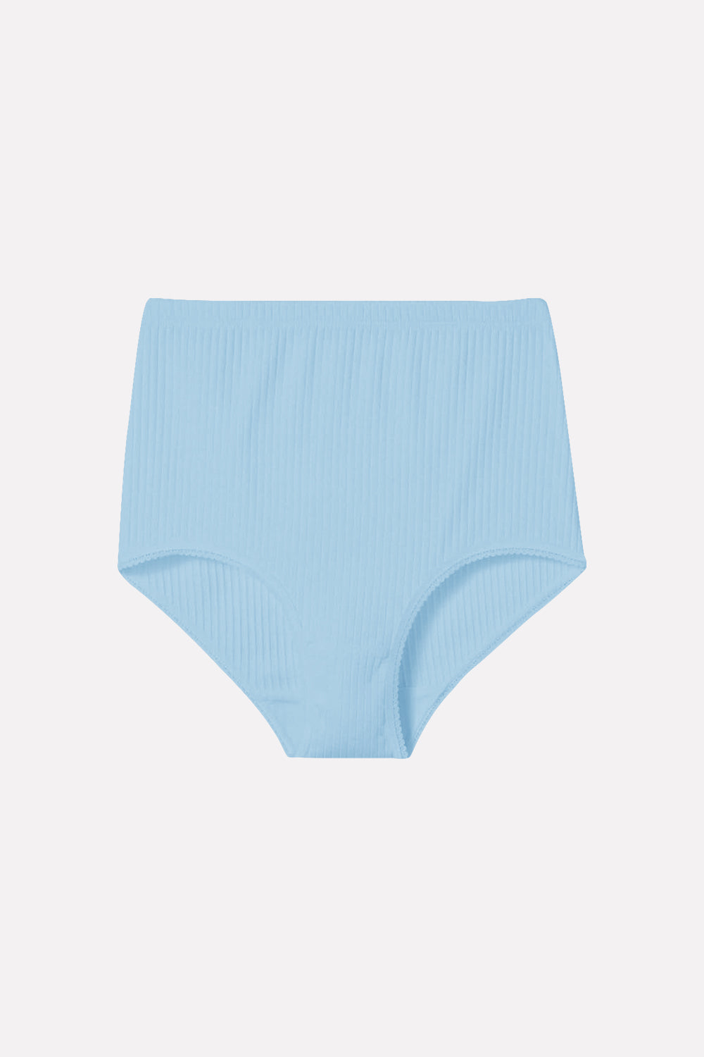 Ladies High Waisted Ribbed Cotton Brief Panty