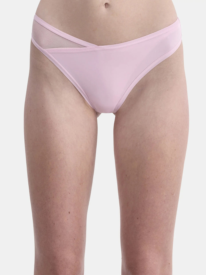 Pack of 4 Womens Micro Minimal Coverage Tag-Free Thong Panty