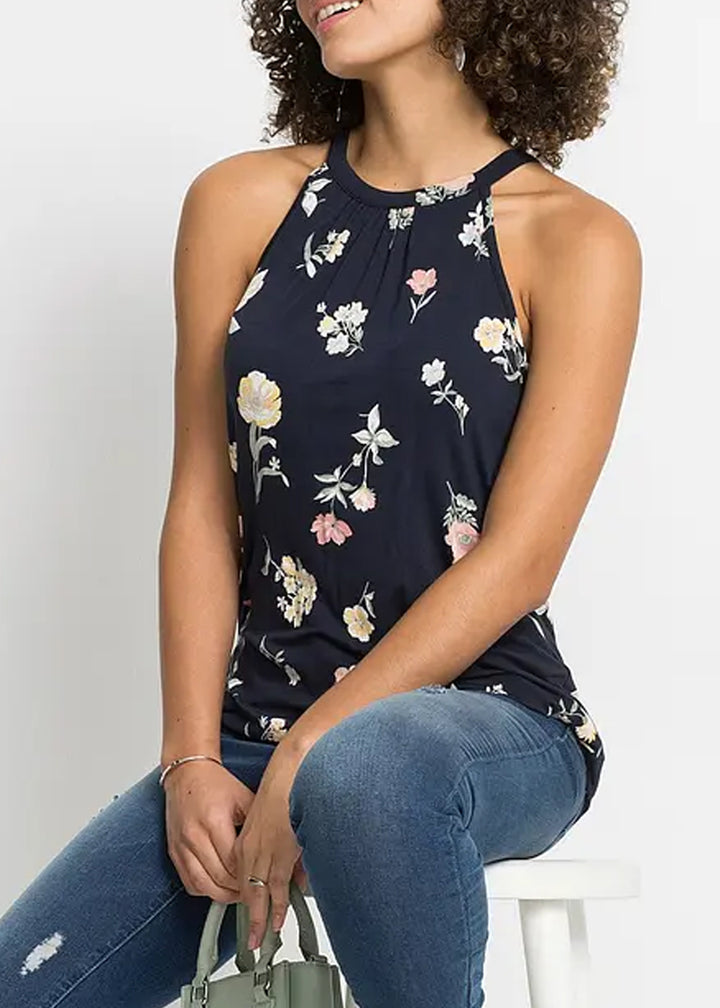 Ladies Sleeveless Floral Print Top