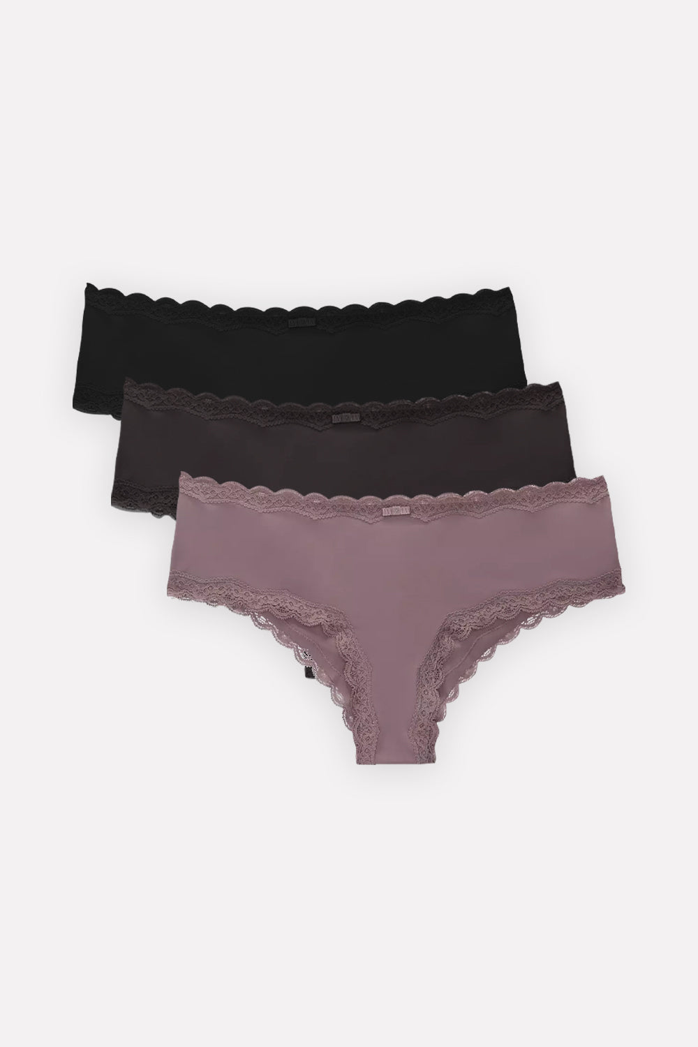 3-Pack Lace Trim Hipster Briefs