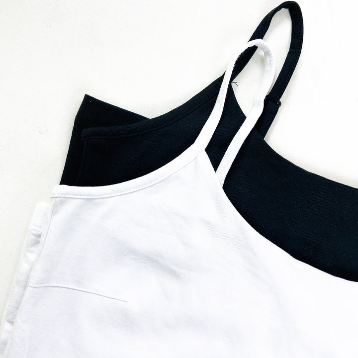 Womens Soft Cotton Adjustable Strap Camisole Tank Top