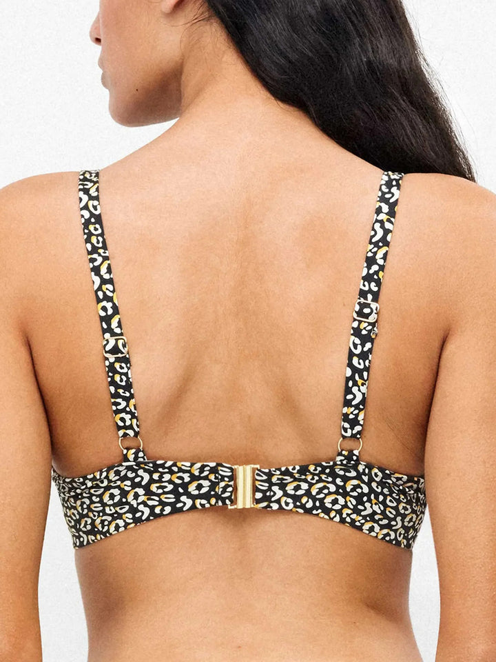 Womens Printed Underwired Non-Padded Bikini Bra
