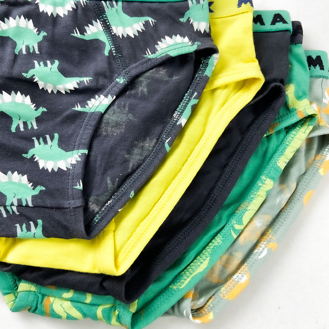 Pack of 3 Boys Fun Print Cotton Elastic Waistband Briefs Underwear