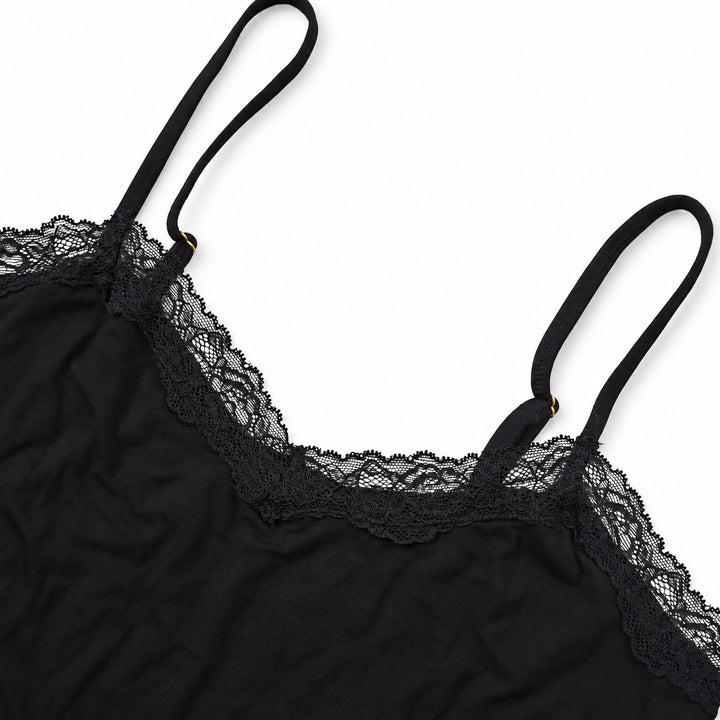 Women’s Lace Trim Camisole Adjustable Straps Tank Top