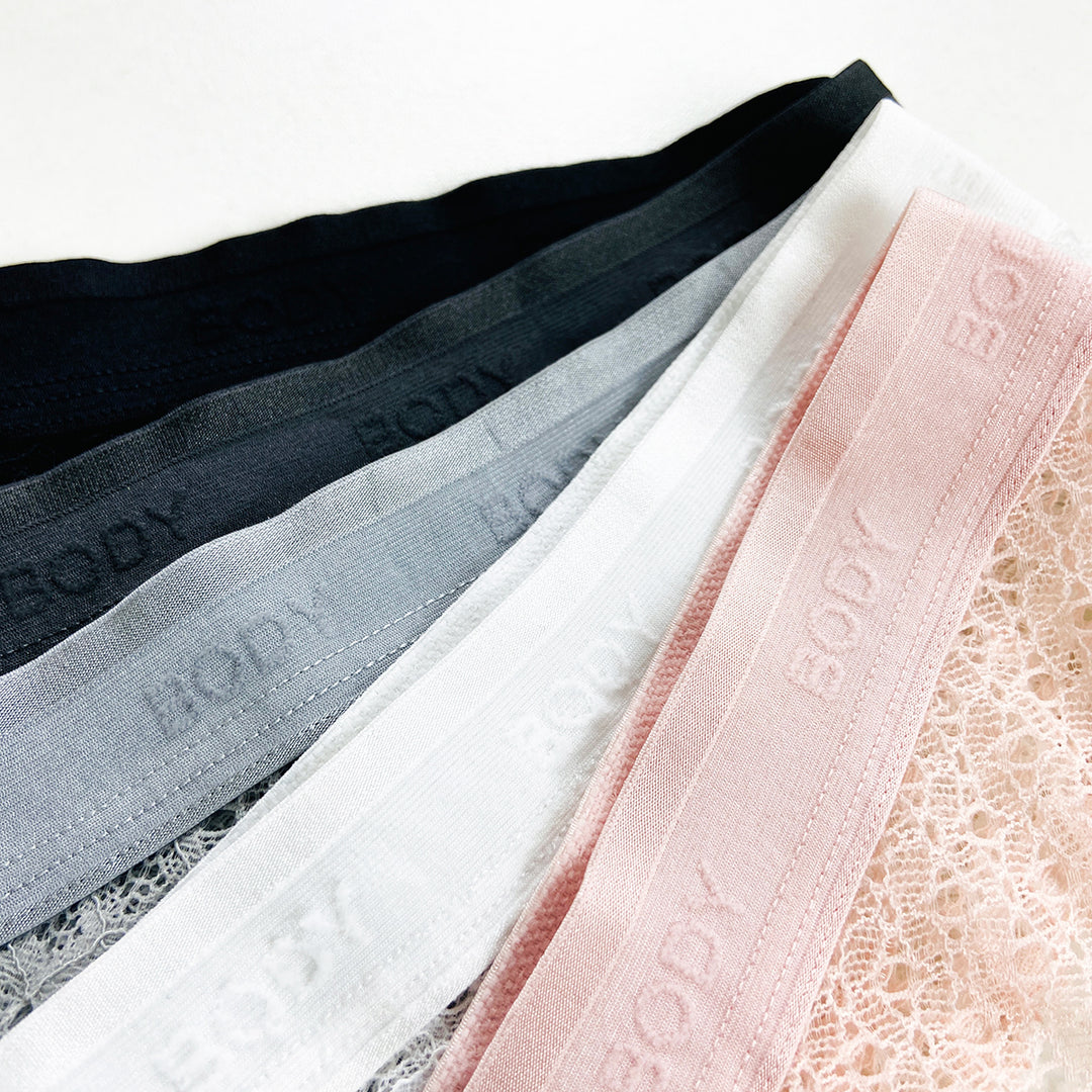 Ladies Mid Rise Cotton Lace Thong