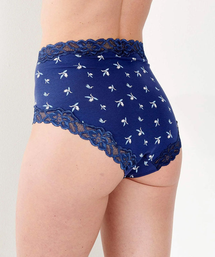 Ladies High Waisted Cotton Brief Panty