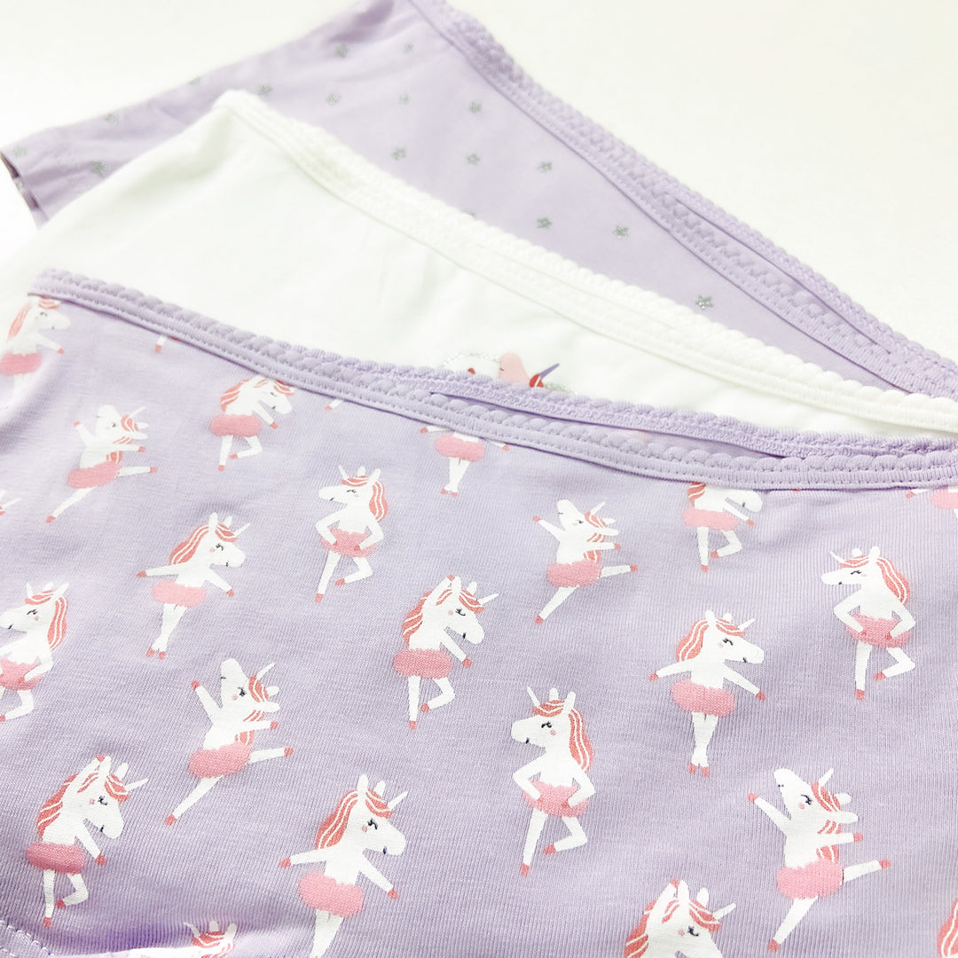 Pack of 3 Girls Premium Soft Cotton Boyshort Panties