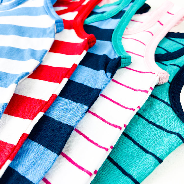 Pack of 5 Kids Premium Soft Cotton Striped Sleeveless Tank Top