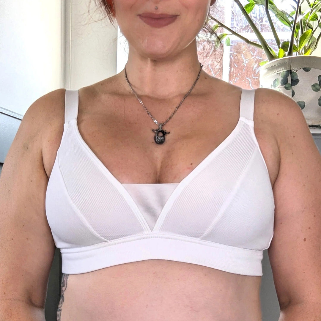 Womens Soft Stretch Ribbed Wire-Free Support Bra