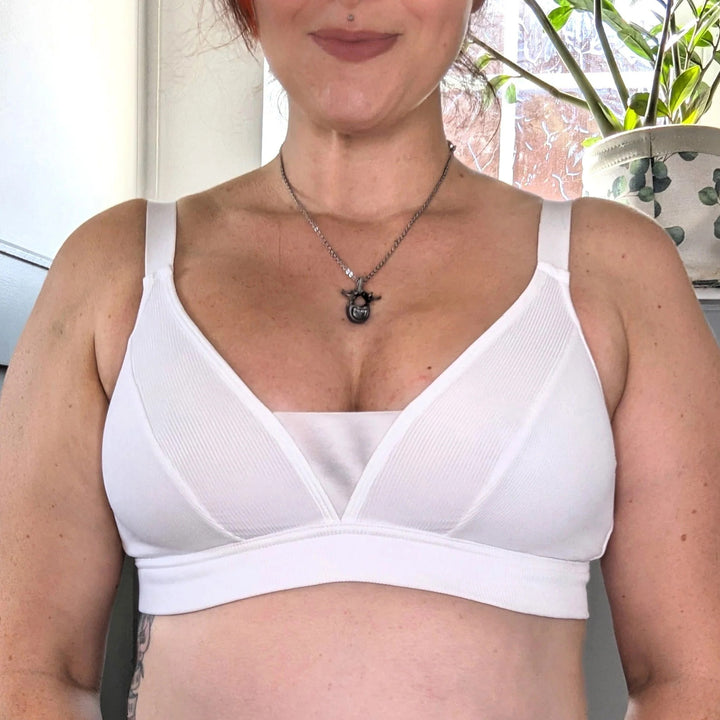 Womens Soft Stretch Ribbed Wire-Free Support Bra