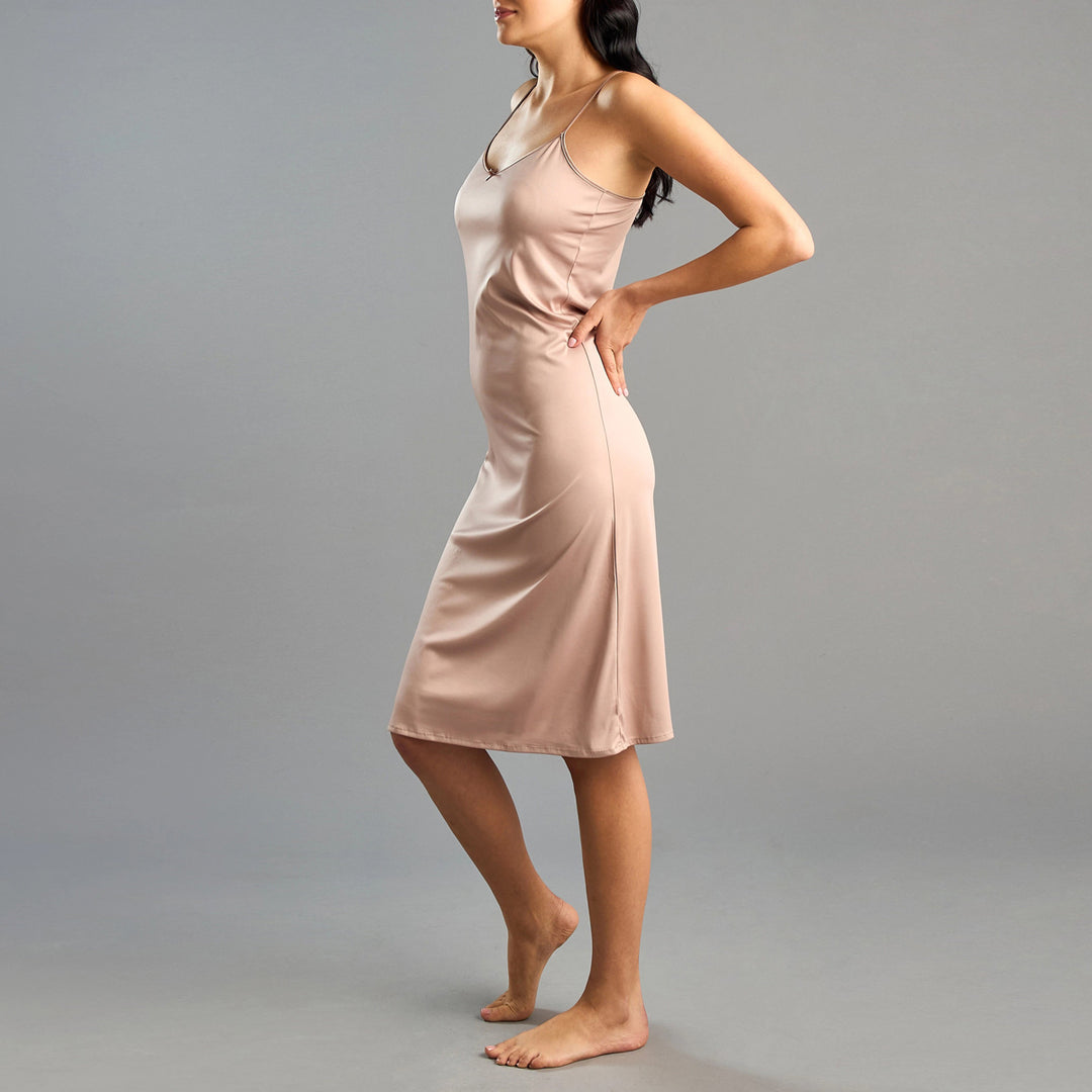 Womens Soft Adjustable Straps Basic Plain Long Camisole