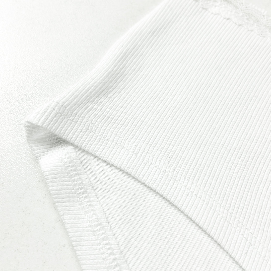 Pack of 3 Womens Ribbed Cotton Lace Waist Hipster Panty