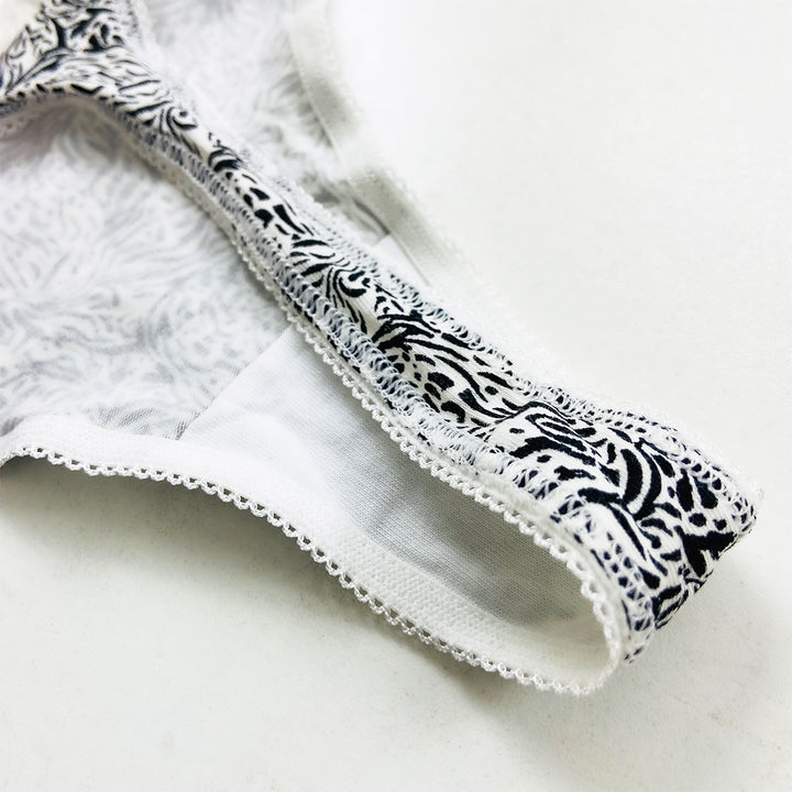 Ladies Mid Rise Lace Front Thong