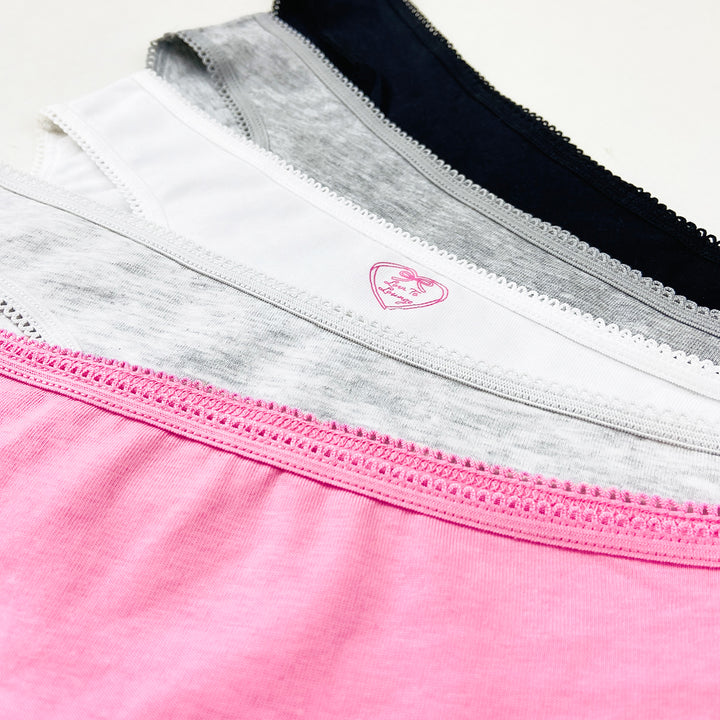 Pack of 5 Womens Premium Soft Cotton High-Leg Panties